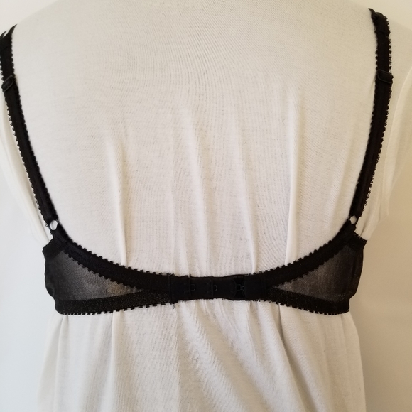 #914BB Authentic 32C Felina Lingerie Black Lace Padded Bra Matching S Thong - Picture 7 of 12